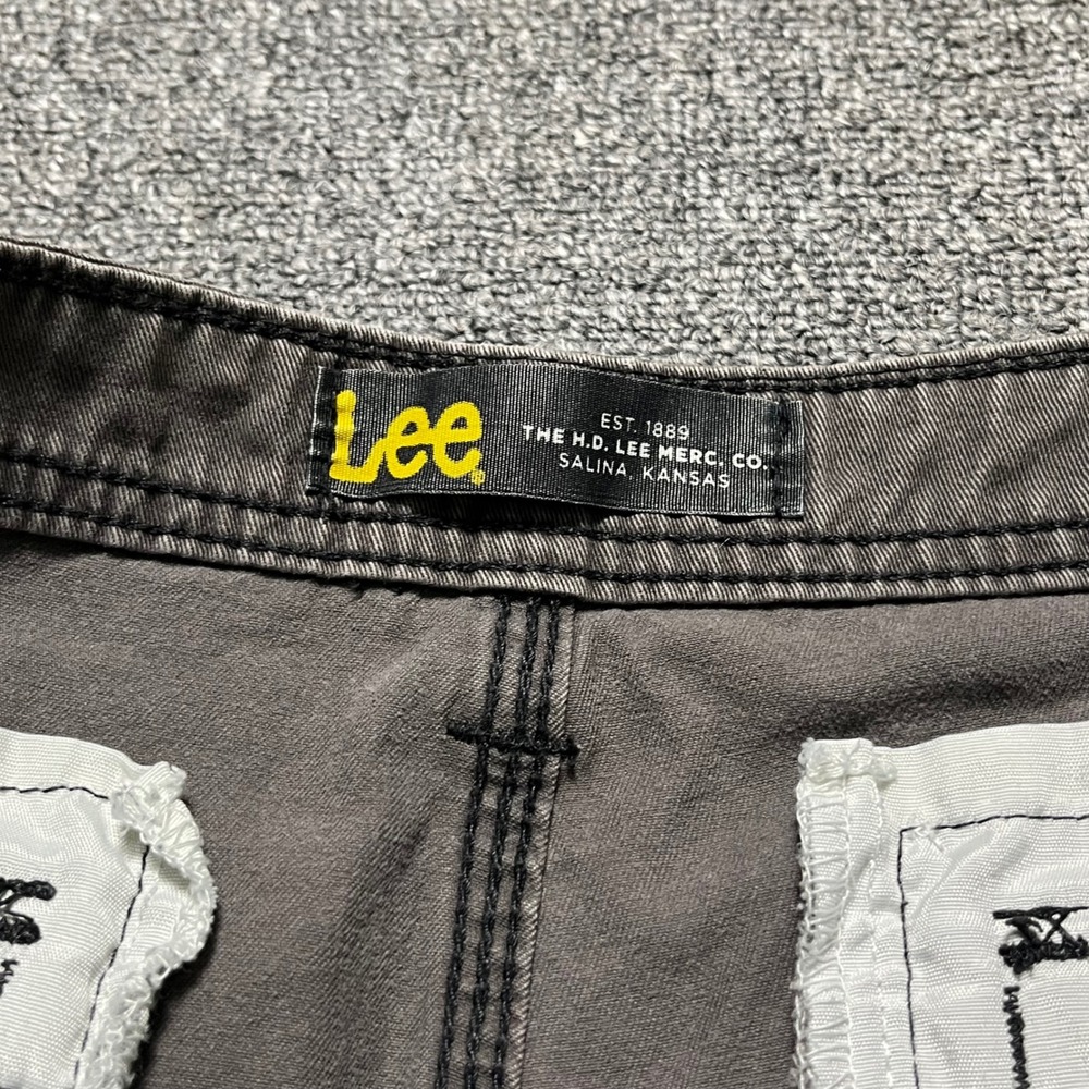 Lee Cargo Shorts 38 Faded Cotton Twill Multi Pocket Relaxed Fit Casual Mens - Picture 4 of 11